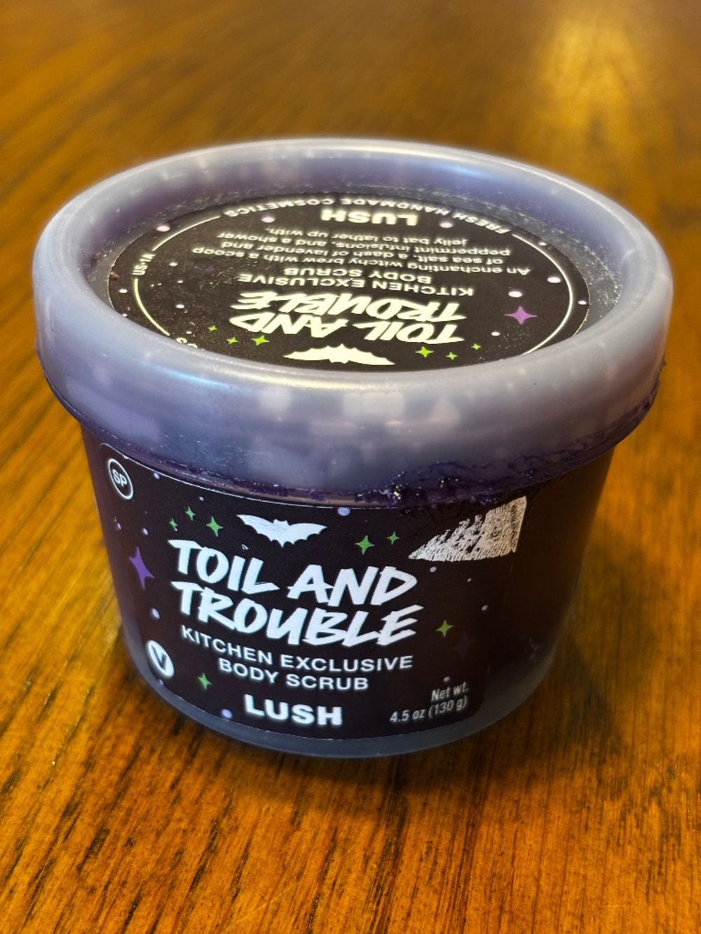 Lush Toil and Trouble body scrub